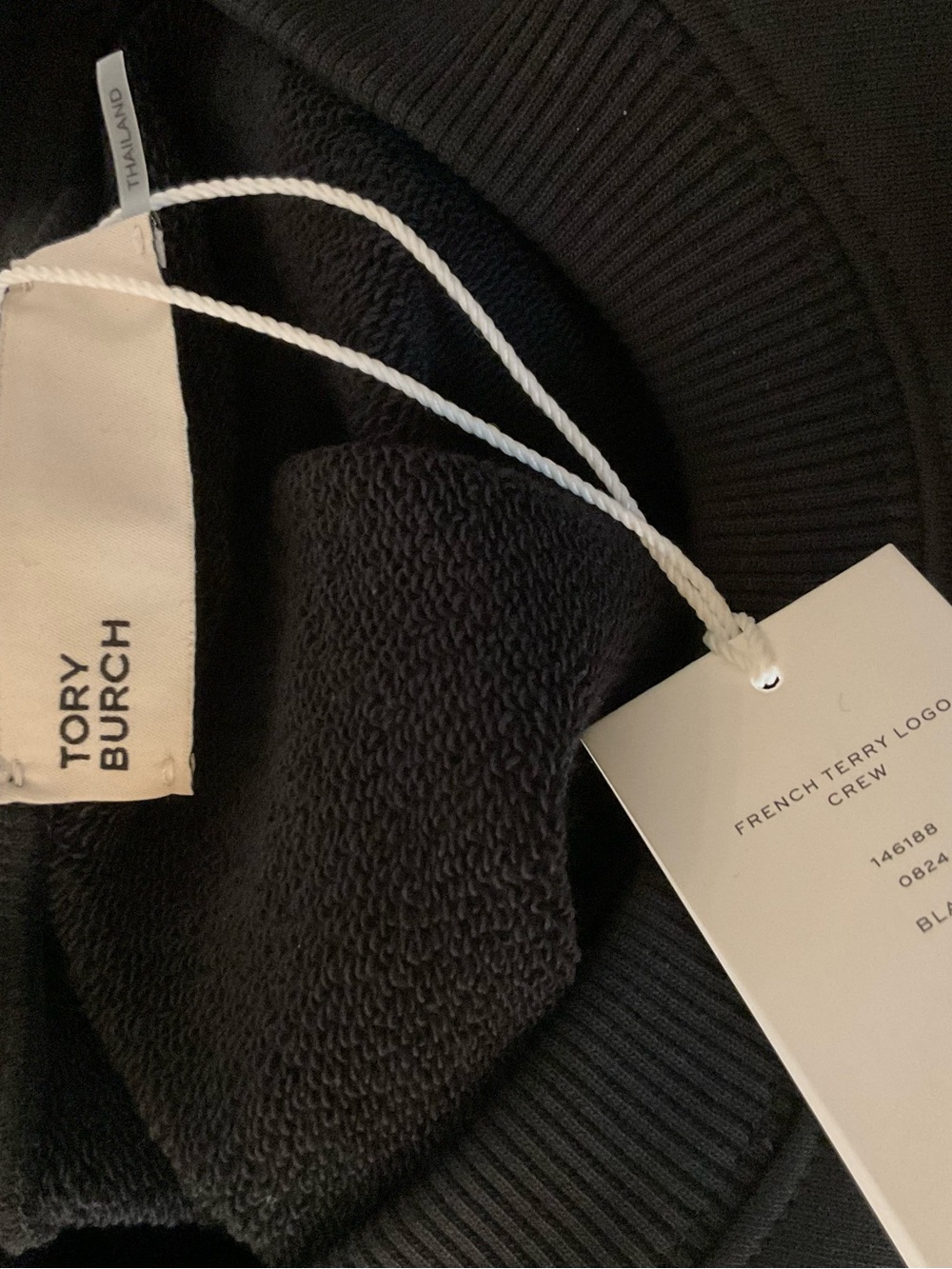 NWT Tory Burch Logo Cotton Sweatshirt - Picture 4 of 5